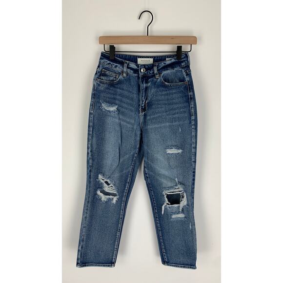 PacSun Mom Jeans Distressed Denim High Waisted Womens Size 25 - Picture 1 of 9
